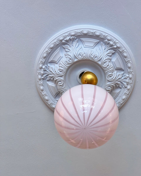 Ceiling lamp - Light pink vertical stripes (D30)