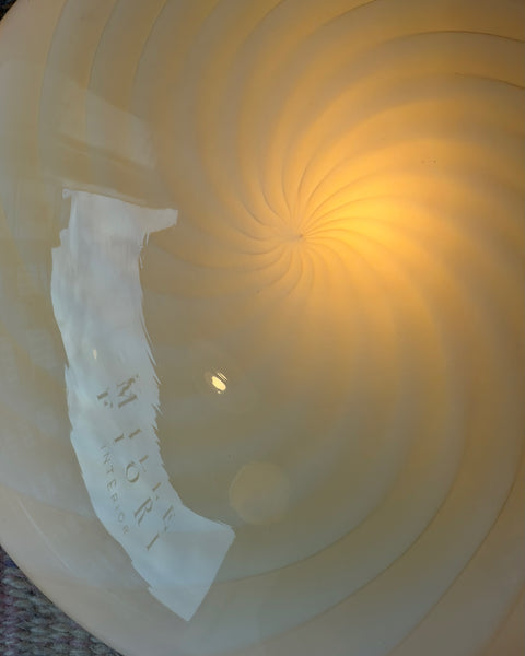 Vintage Murano yellow swirl ceiling/wall lamp (D28)