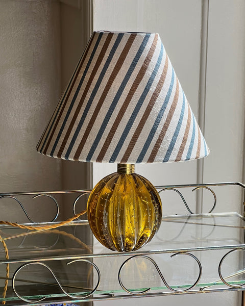 Vintage amber Murano table lamp (incl. lampshade)