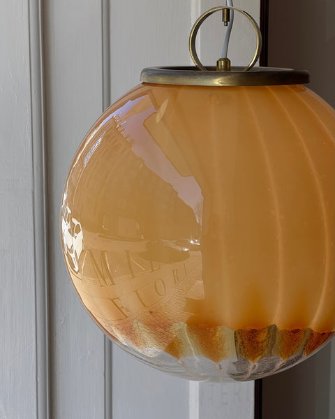 Vintage golden clear Murano ceiling lamp (D33)