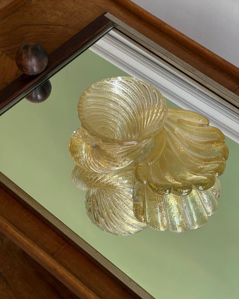 Vintage golden/clear Murano bowl