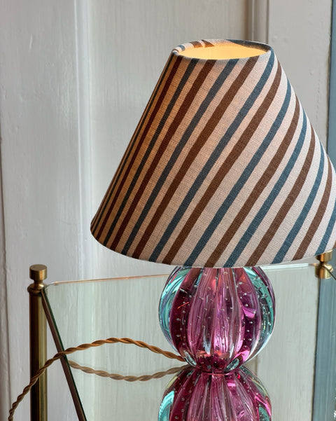 Vintage cranberry Murano table lamp (incl. lampshade)