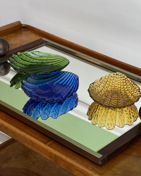 Vintage Murano shell bowls