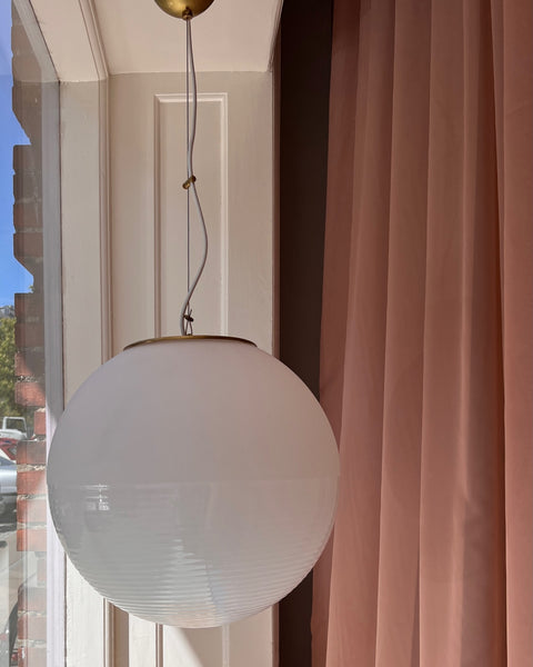 Vintage Murano white ceiling lamp (D40)