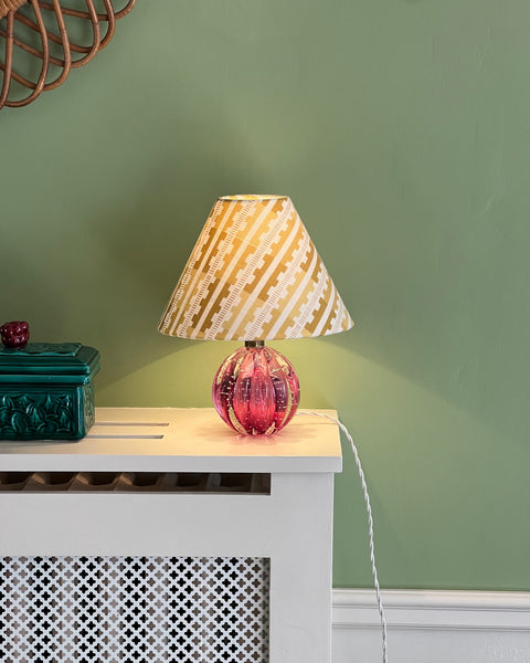 Vintage pink Murano table lamp (incl. lampshade)