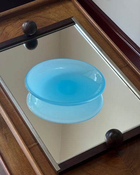 Vintage opal light blue Murano plate/bowl