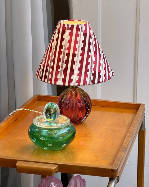 Vintage cranberry Murano table lamp (incl. lampshade)