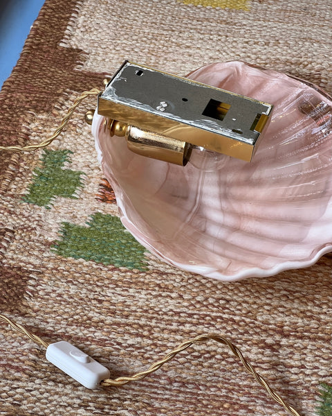 Vintage pink Murano wall lamp