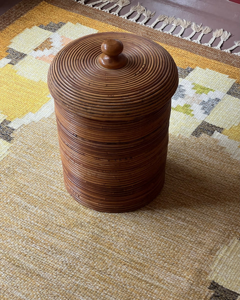Vintage rattan basket