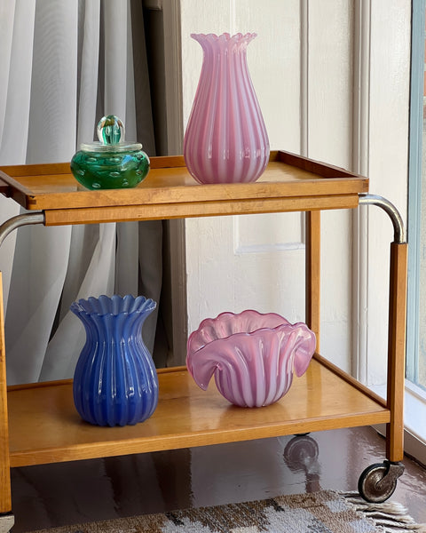 Vintage pink Murano vase