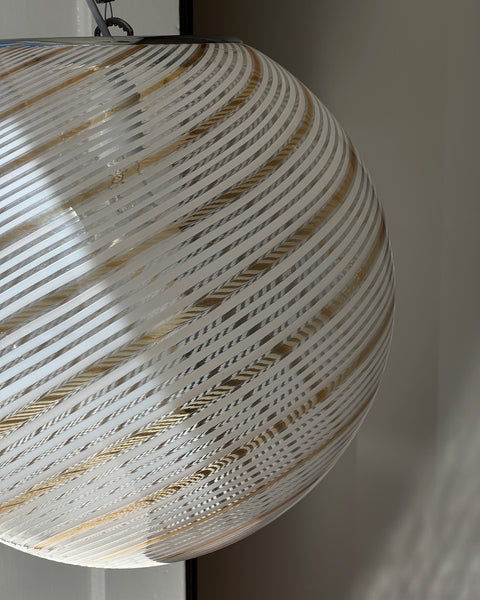 Vintage golden clear Murano ceiling lamp (D40)