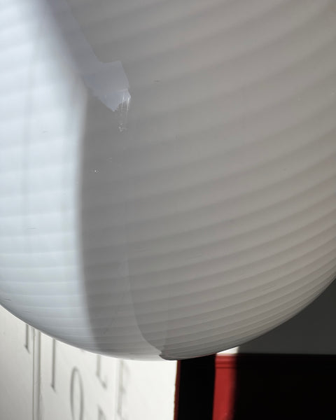 Vintage Murano white swirl ceiling lamp (D50)