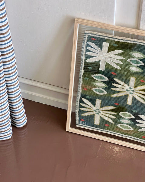 Vintage handwoven wall tapestry by Barbro Nilsson (BN)