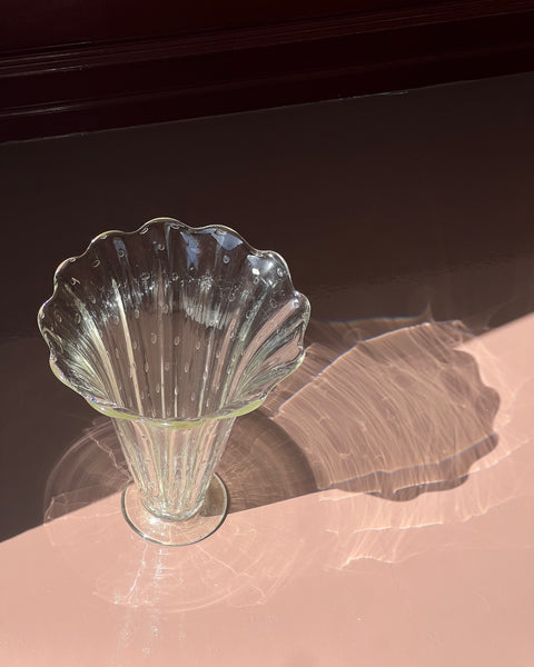 Vintage clear Murano vase