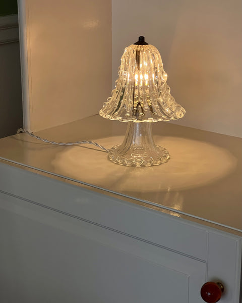 Vintage clear Murano table lamp