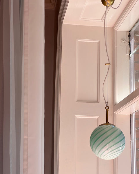 Ceiling lamp - Aqua green swirl (D20)