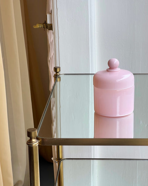 Vintage opal pink Murano bonbonniere