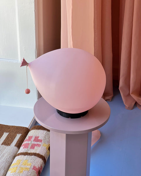 Vintage pink balloon wall lamp by Yves Christin for Bilumen (Medium)