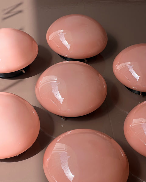 Vintage Murano peach ceiling/wall lamp (D20)