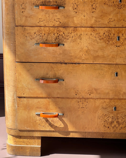 Large vintage wooden chest of drawers