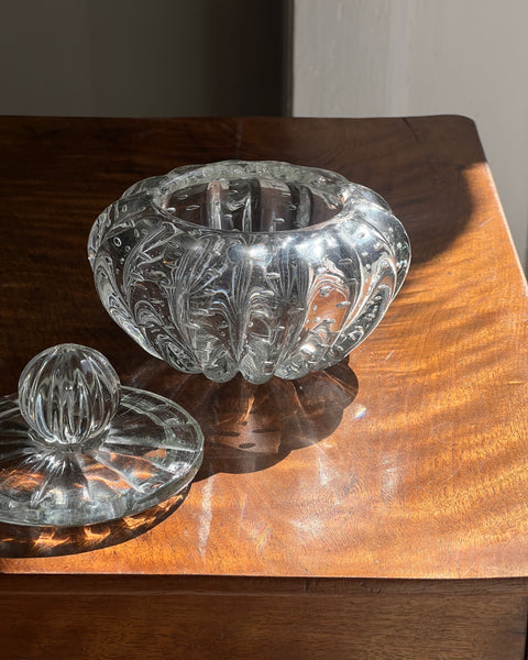 Vintage clear Murano bonbonniere