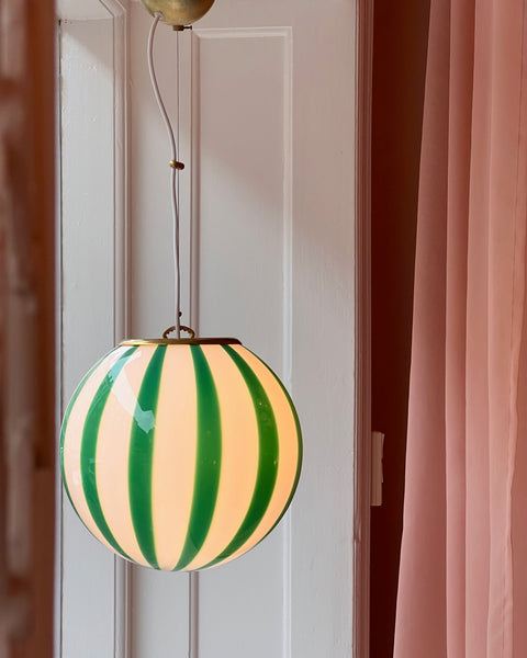 Ceiling lamp - Green vertical stripes (D30)