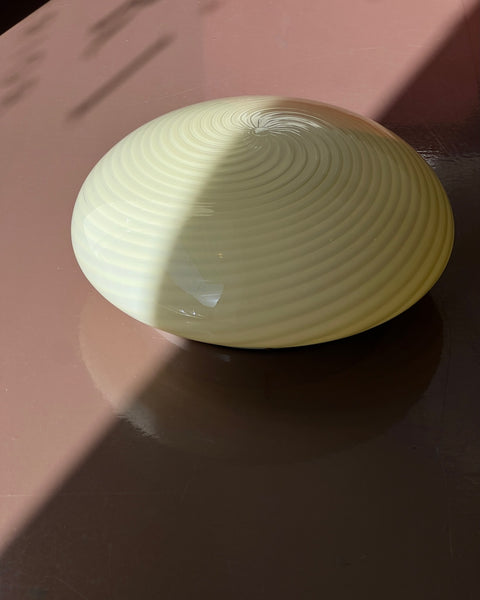 Vintage Murano yellow swirl ceiling/wall lamp (D29)