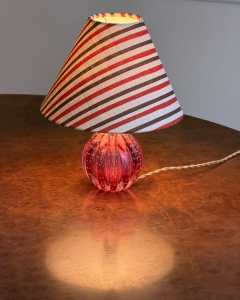 Vintage pink Murano table lamp (incl. lampshade)