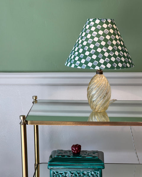 Vintage clear/golden Murano table lamp