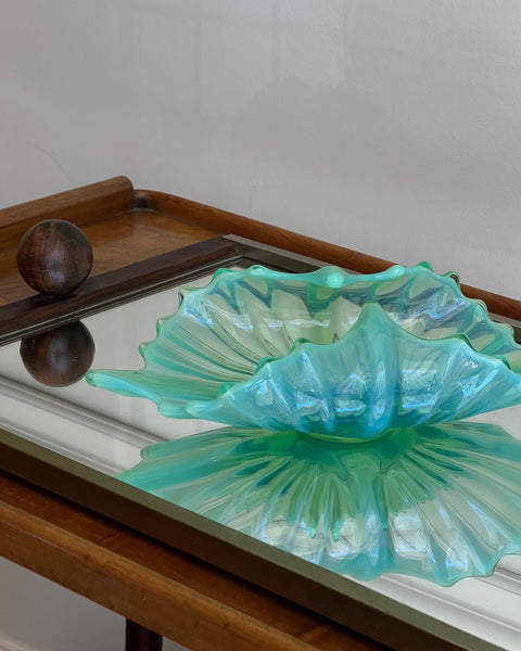 Vintage opal green/turquoise Murano bowl
