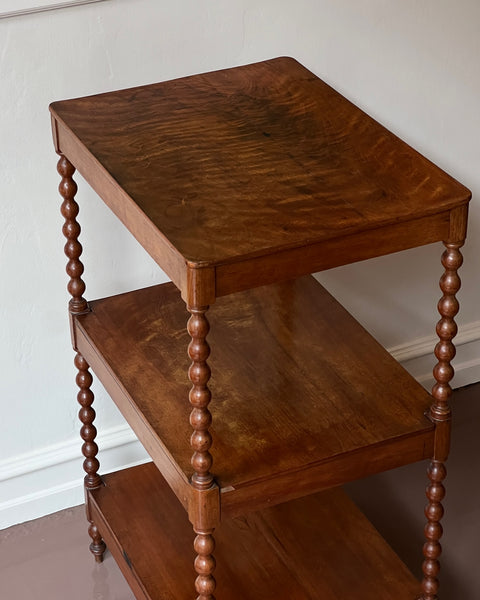 Vintage wooden bobbin etagere/shelves