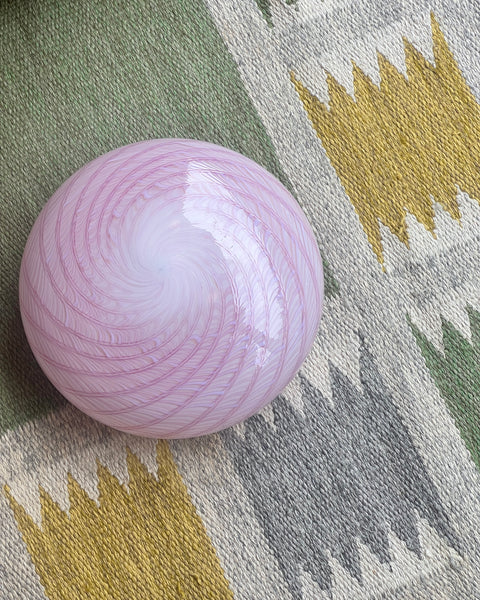 Vintage Murano light pink/purple swirl ceiling/wall lamp (D27)