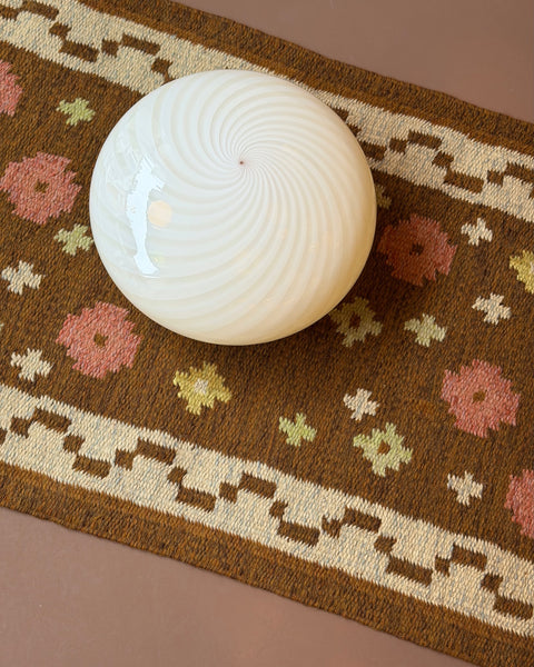 Vintage Murano cream swirl ceiling/wall lamp (D38)