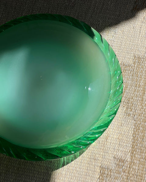 Vintage green Murano ceiling/wall lamp (D35)