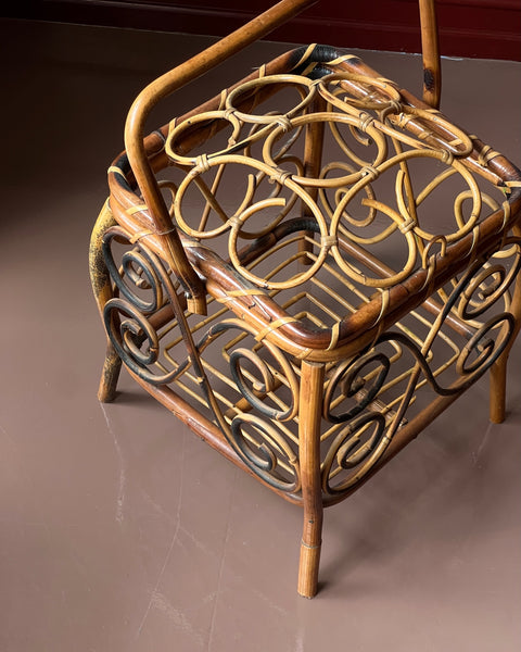 Vintage rattan basket