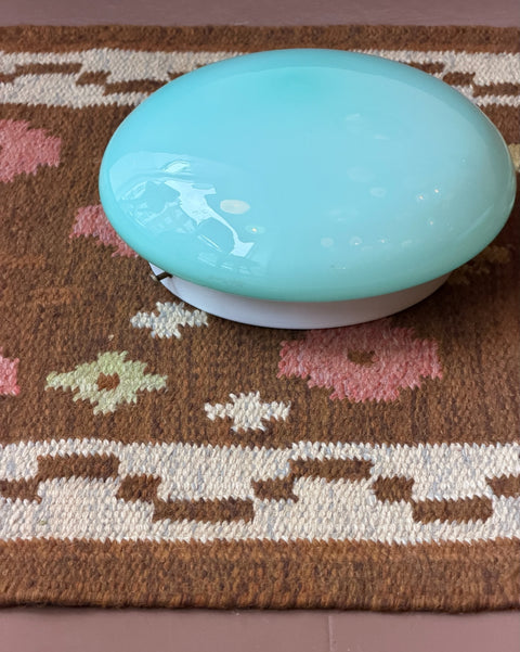 Vintage Murano opal turquoise ceiling/wall lamp (D25) (1 available)