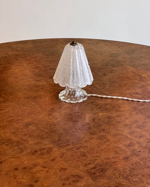 Vintage clear/frosted Murano table lamp