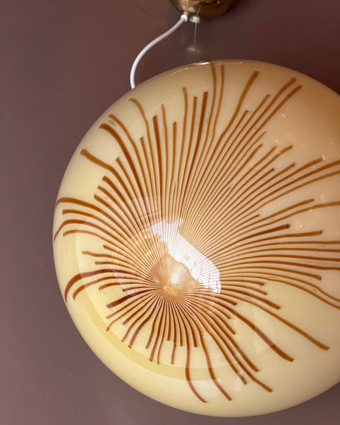 Vintage Ludovico Diaz de Santillana Murano Anemone ceiling lamp (D40)