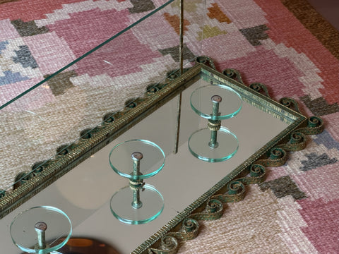 Vintage large hat shelf with coat rack