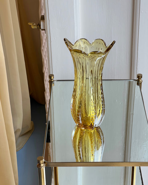 Vintage golden Murano vase