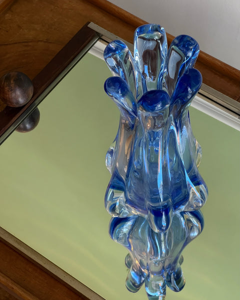Vintage blue Murano vase