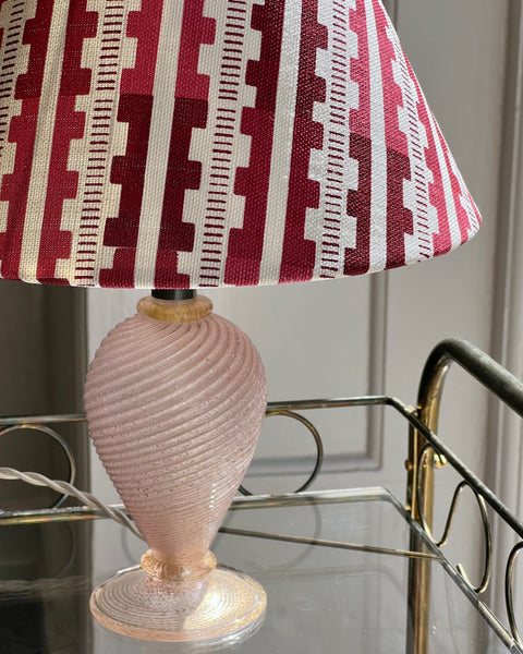 Vintage light peach/golden Murano table lamp (incl. lampshade)