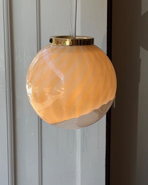 Vintage golden clear Murano ceiling lamp (D22)