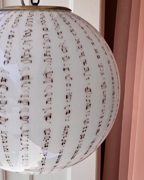 Vintage Murano white/black ceiling lamp (D40)