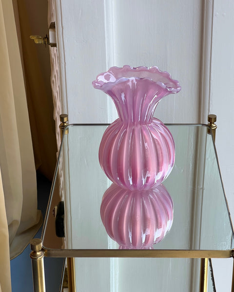 Vintage pink Murano vase