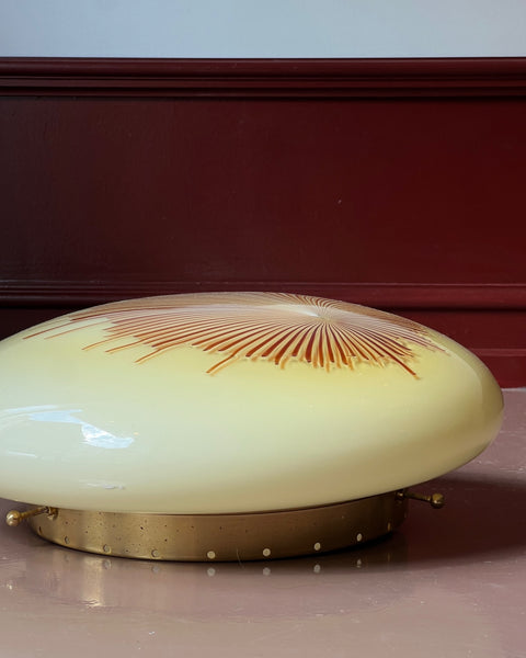 Vintage Ludovico Diaz de Santillana Murano Anemone ceiling/wall lamp (D40)