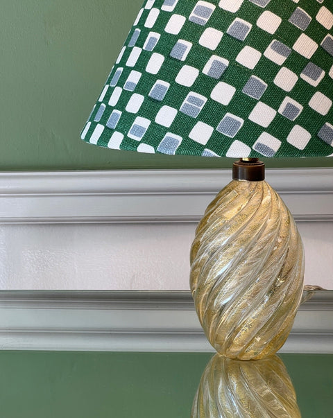 Vintage clear/golden Murano table lamp