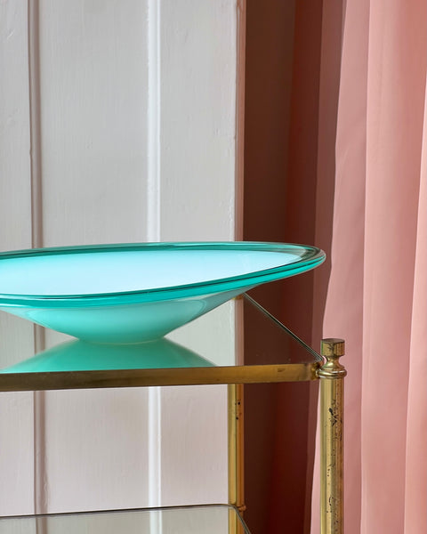 Vintage opal green Murano bowl