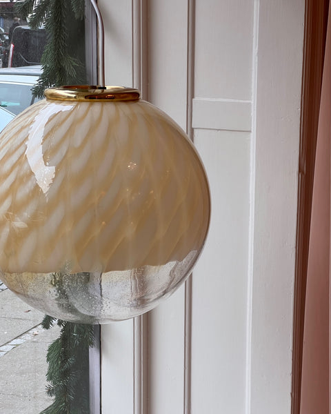 Vintage golden/cream clear Murano ceiling lamp (D40)