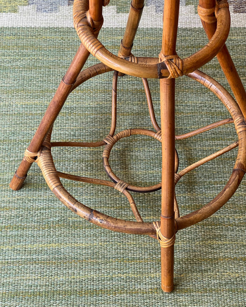 Vintage rattan coat stand